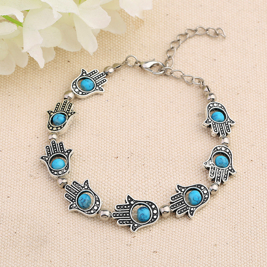 Pulseras de aleación de hexagrama vintage al por mayor